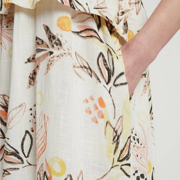 Free People Floral Backless Dress in Cream and Yellow - Picture 4 of 5